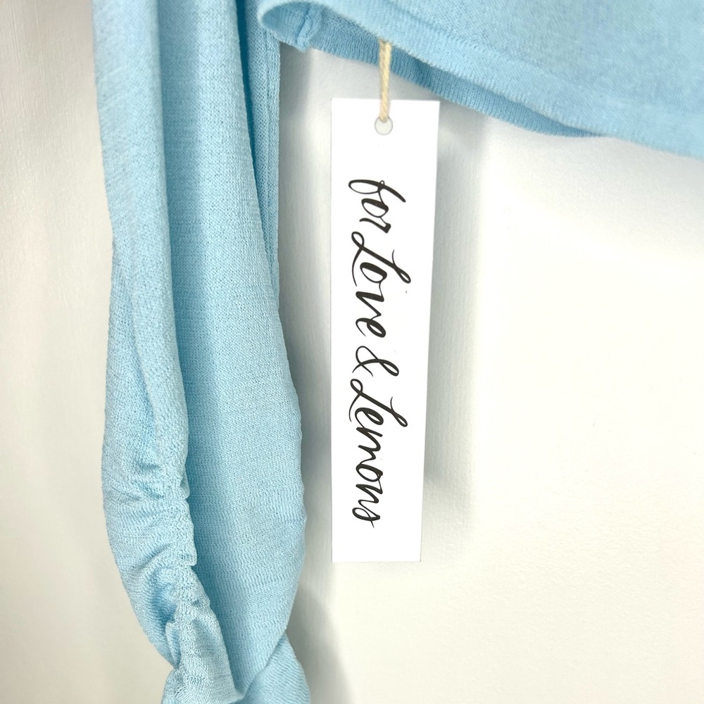 For Love & Lemons Sadie Turtleneck – Light Blue – XXS - Picture 5 of 6